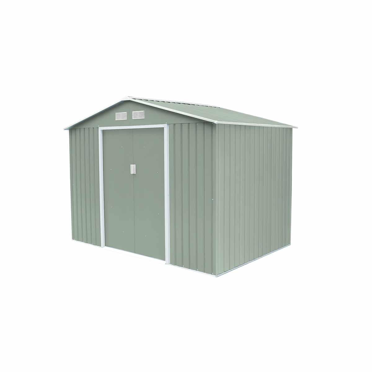 Gardiun Caseta Metálica Jardín Gardiun Leeds 5,30 m² Exterior 277x191x202 cm Acero Galvanizado Verde Claro
