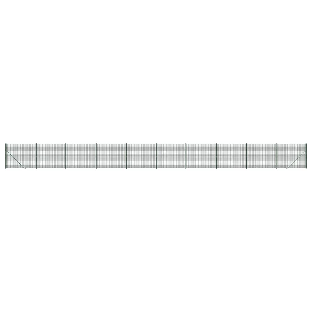 vidaXL Cerca de alambre con brida verde 1,4x25 m