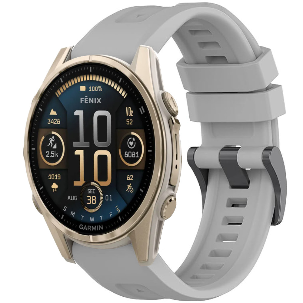 Correa de Silicona para Garmin Fenix 8 - 43mm / Fenix 7S / Fenix 6S / Descent MK2S / Instinct 2S, Banda Básica Conectores Quickfit 20mm