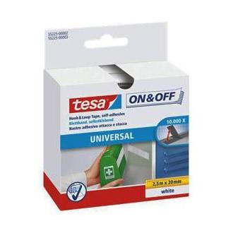 Cierre velcro blanco universal 20mm r/2,5mt