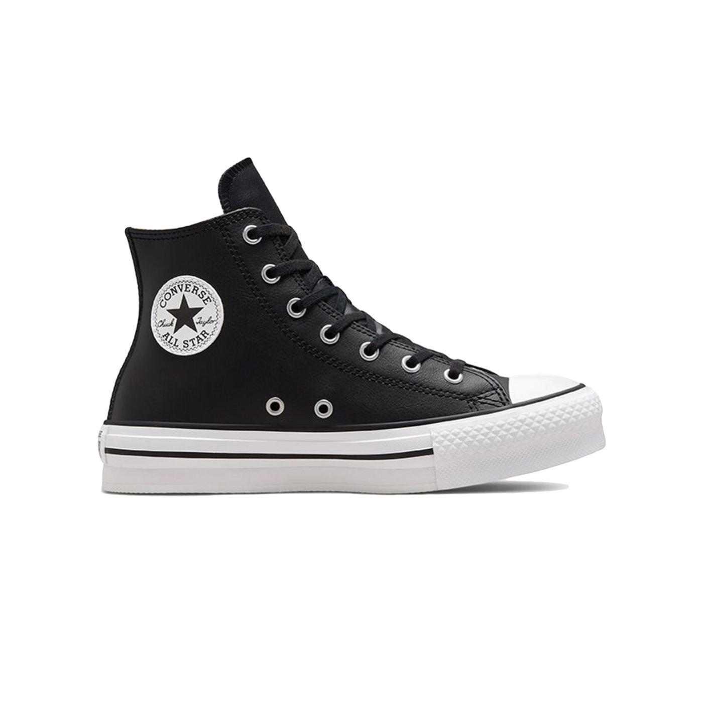 Converse Negro Kids Chuck Taylor All Star Eva Lift Leather Platfo Zapatillas Nina Os Talla 38 Shopping