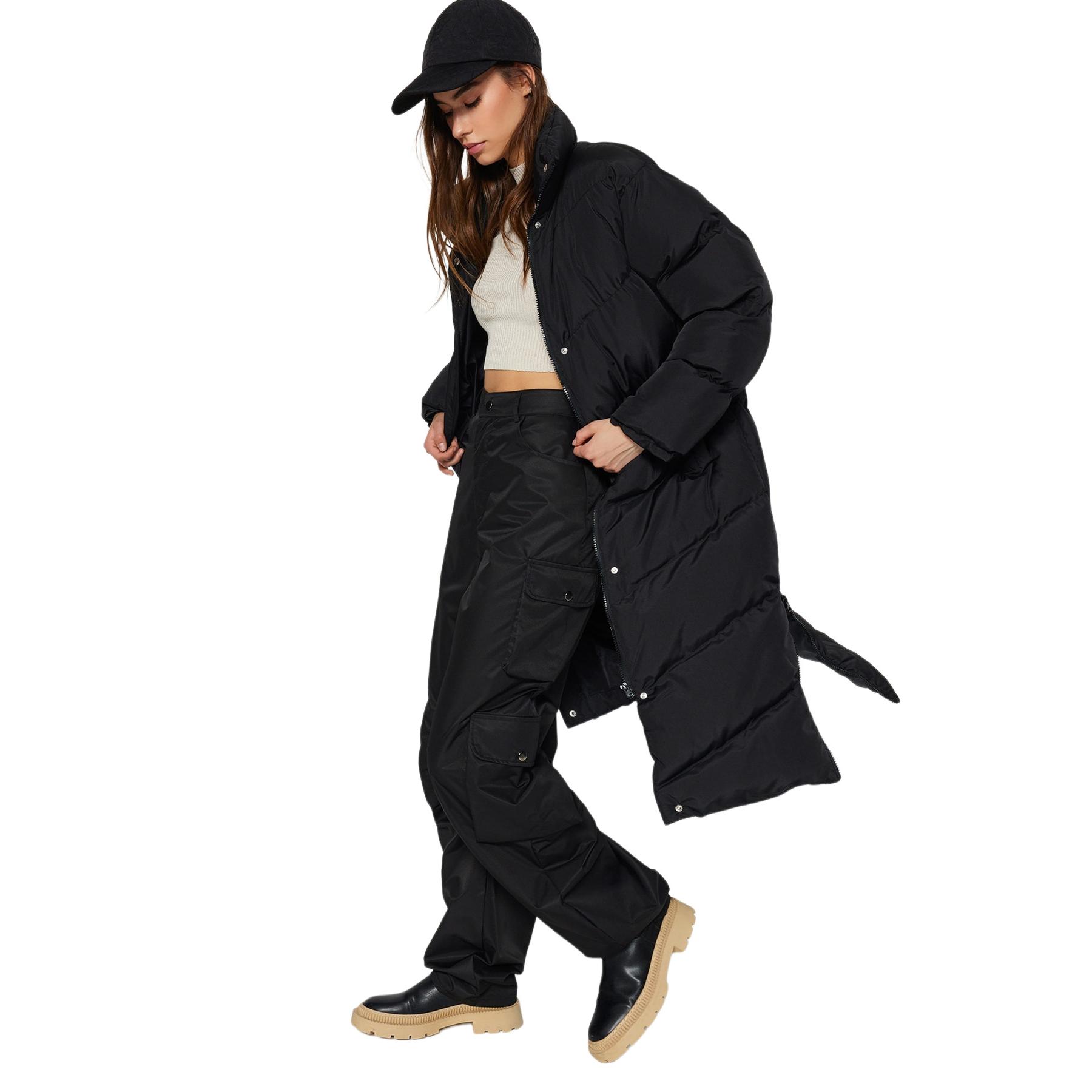 Trendyol Mujer Negro Abrigos De - Estilo Moderno Grande
