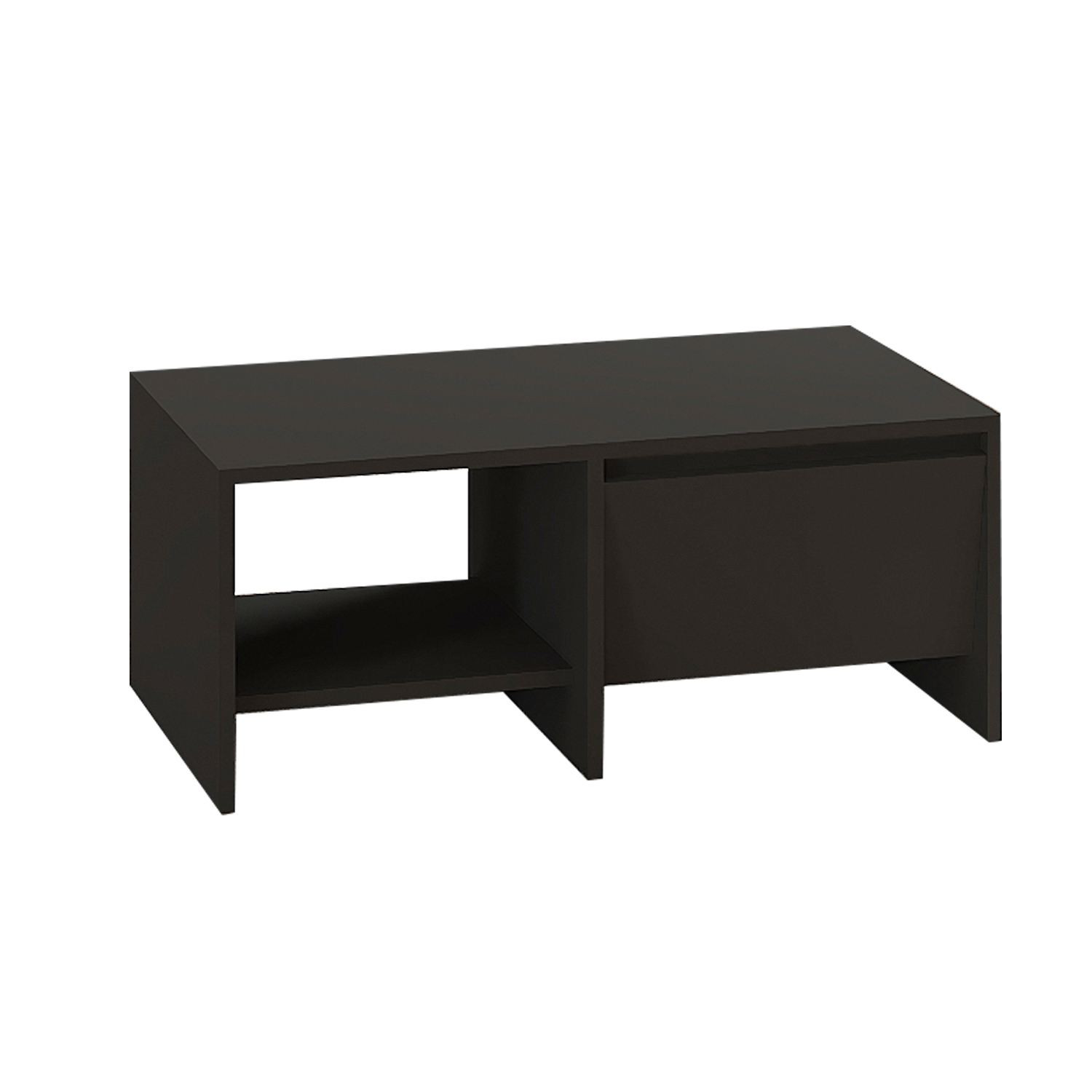Habitat y Jardin - Mesa baja de madera "Laris" - 90 x 45 x 35 cm - Gris antracita