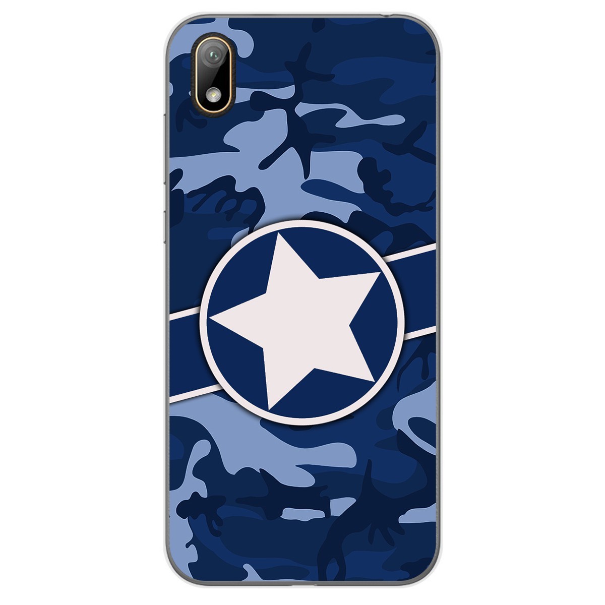 Tumundosmartphone Funda Gel Tpu para Huawei Y5 2019 diseño Camuflaje 03 Dibujos