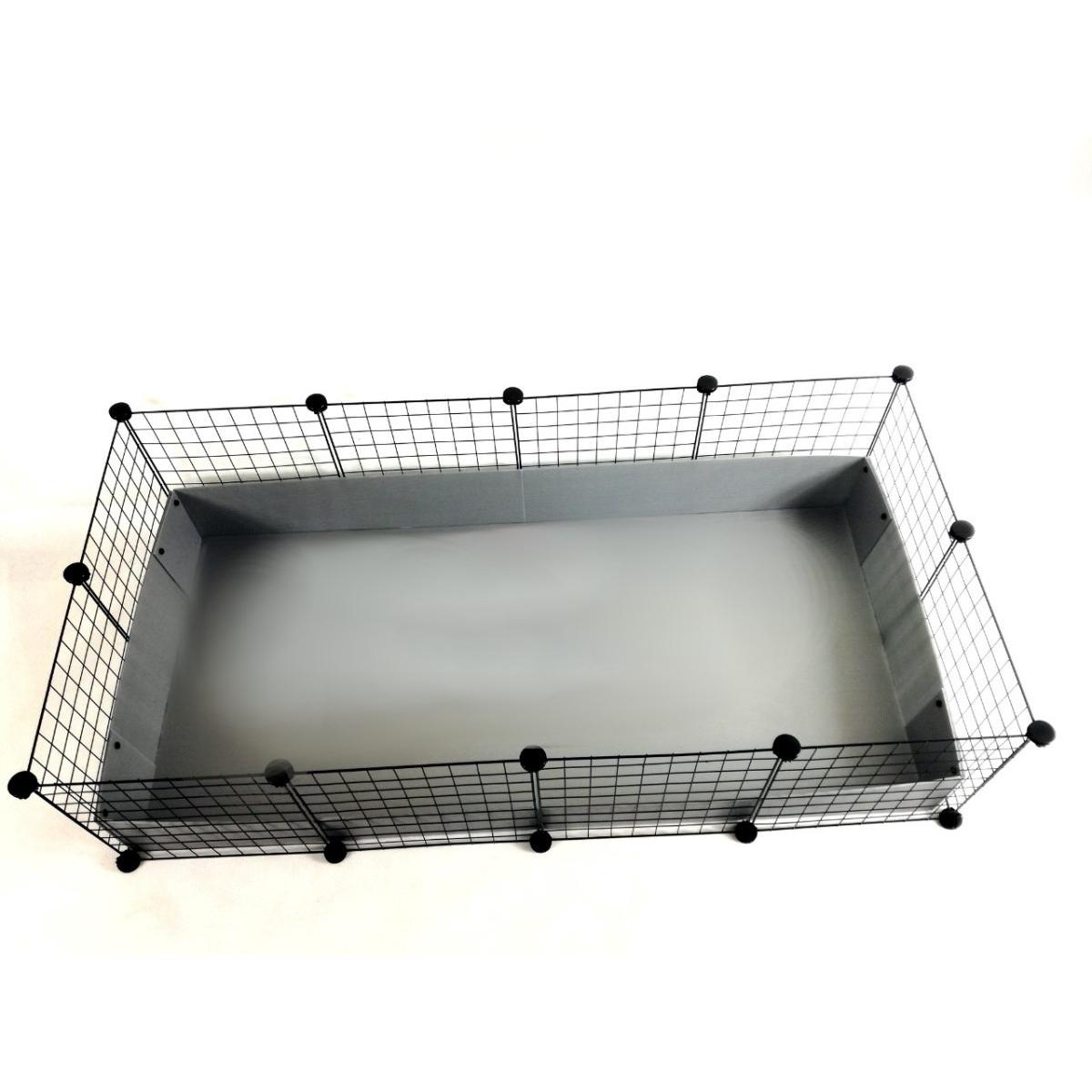 Jaula Modular C&C 145 X 75 Cm Plata - Fácil Limpieza