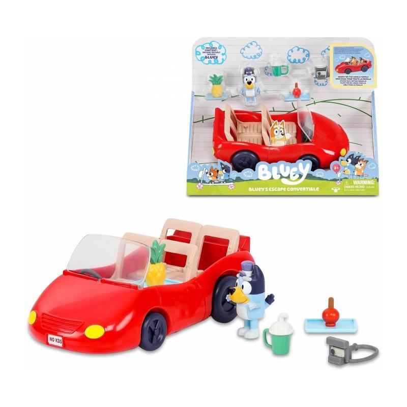 COCHE BLUEY DESCAPOTABLE Y FIGURA PAPÁ DE FAMOSA
