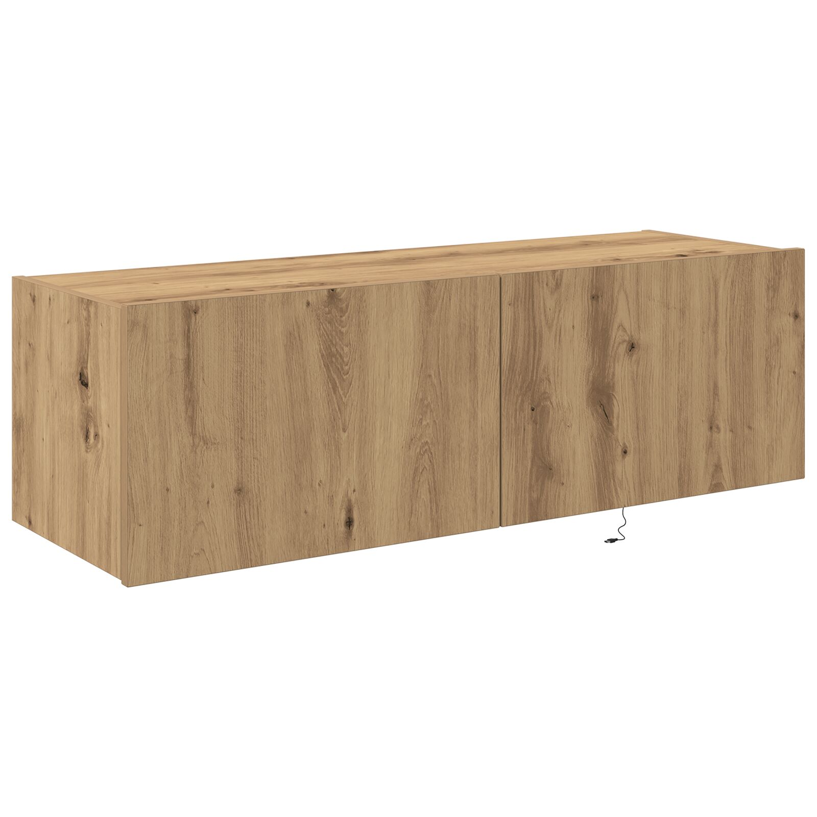 Armario de TV vidaXL con luces LED roble artesano 100x35x31 cm