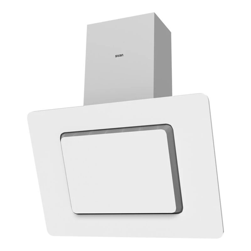 Campana Decorativa Inclinada SVAN SVCC8080B 80cm 677m³/h Clase A+ Blanco  | Mando a distancia, Táctil, 58dB, Niveles Extracción 3