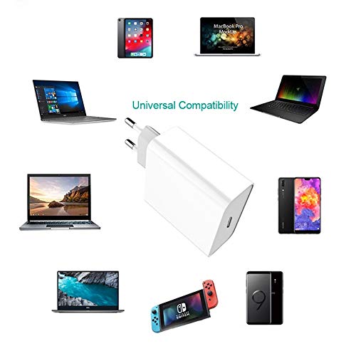 Cargador GaN USB C de 67 W, PD 3.0 Power Delivery Fast Type C, cargador de  portátil para MacBook Pro/Air, iPad Pro, iPhone, Android, Dell XPS, Galaxy