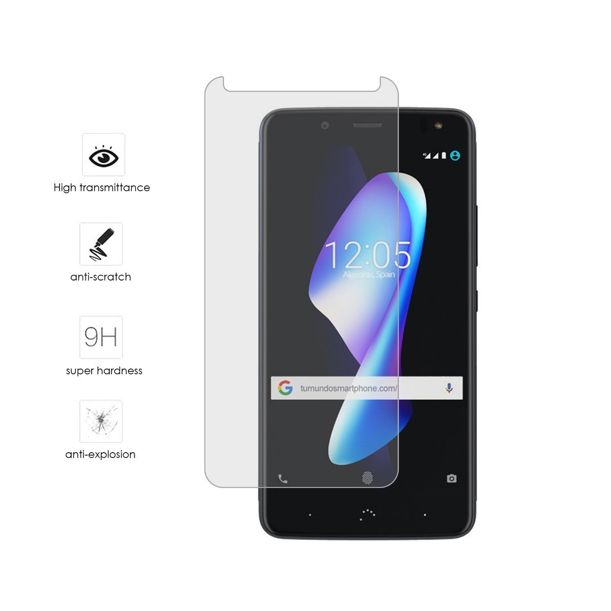 Tumundosmartphone Protector Cristal Templado para Bq Aquaris V Plus / Vs Plus