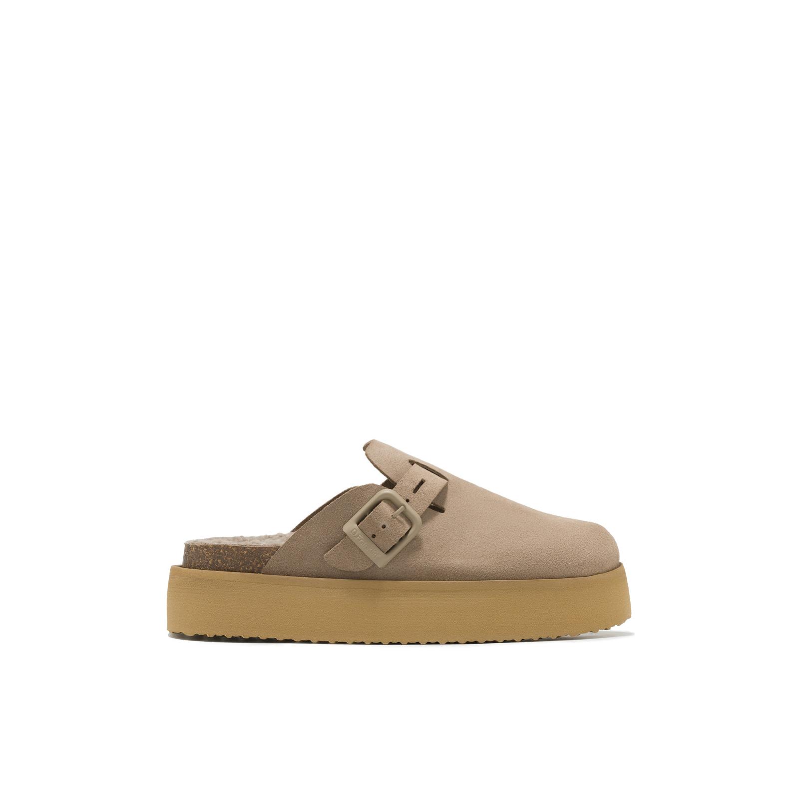 D.Franklin Zuecos de Mujer con  forma con Forro de Pelo Vibe Clog - Sandalias deportivas planas cómodas para verano