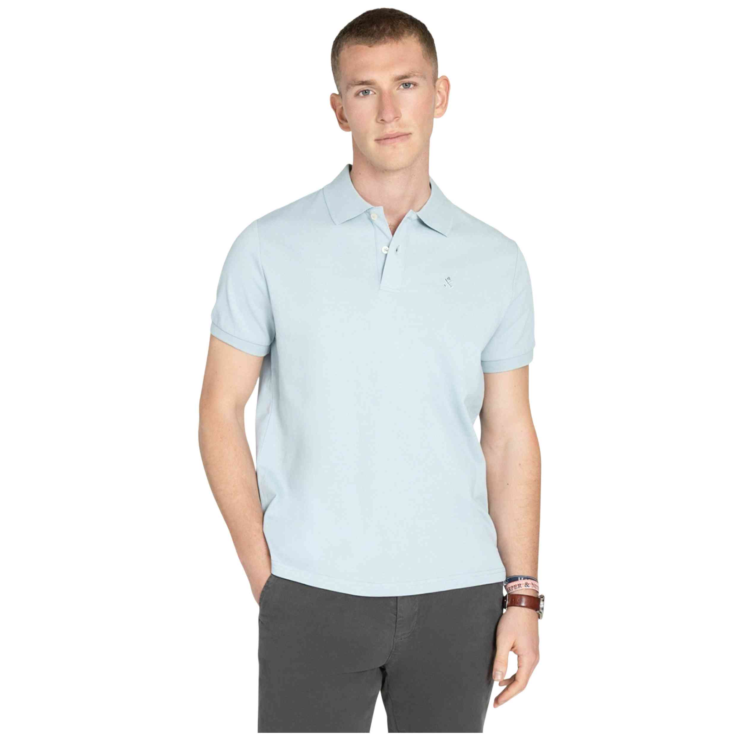 Polo De Manga Corta Harper & Neyer modelo Retro Soft para Hombre en color Azul