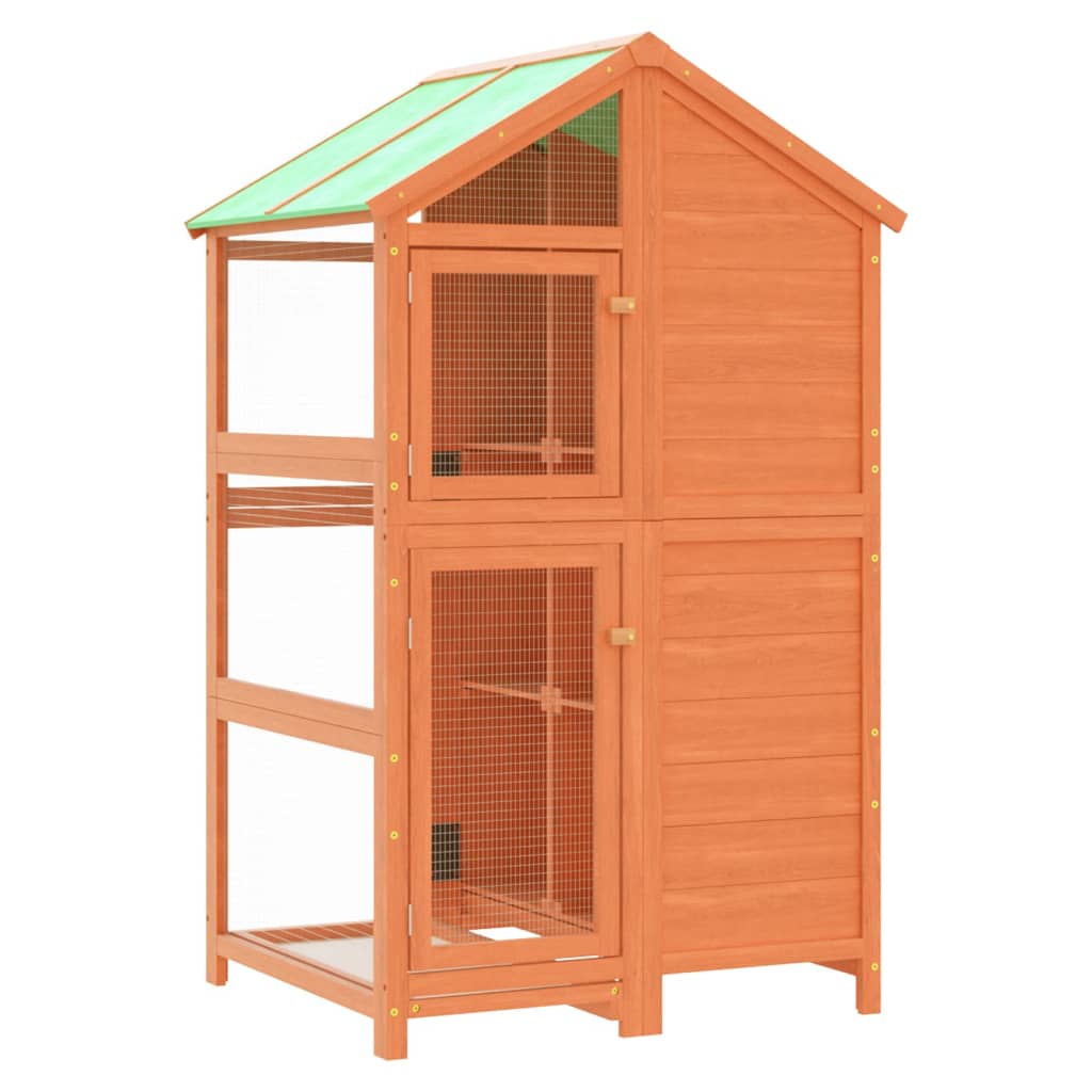 vidaXL Casita para pájaros moca 97x81x152 cm Color Moca,  Gris,  Marrón y mas