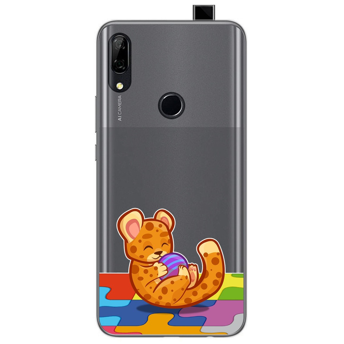 Tumundosmartphone Funda Gel Transparente para Huawei P Smart Z diseño Leopardo Dibujos