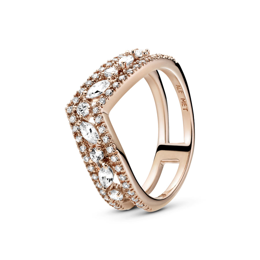 Pandora Pandora Rose Anillo en Pandora Rose Doble Deseo Brillante 189095C01 , para Mujer