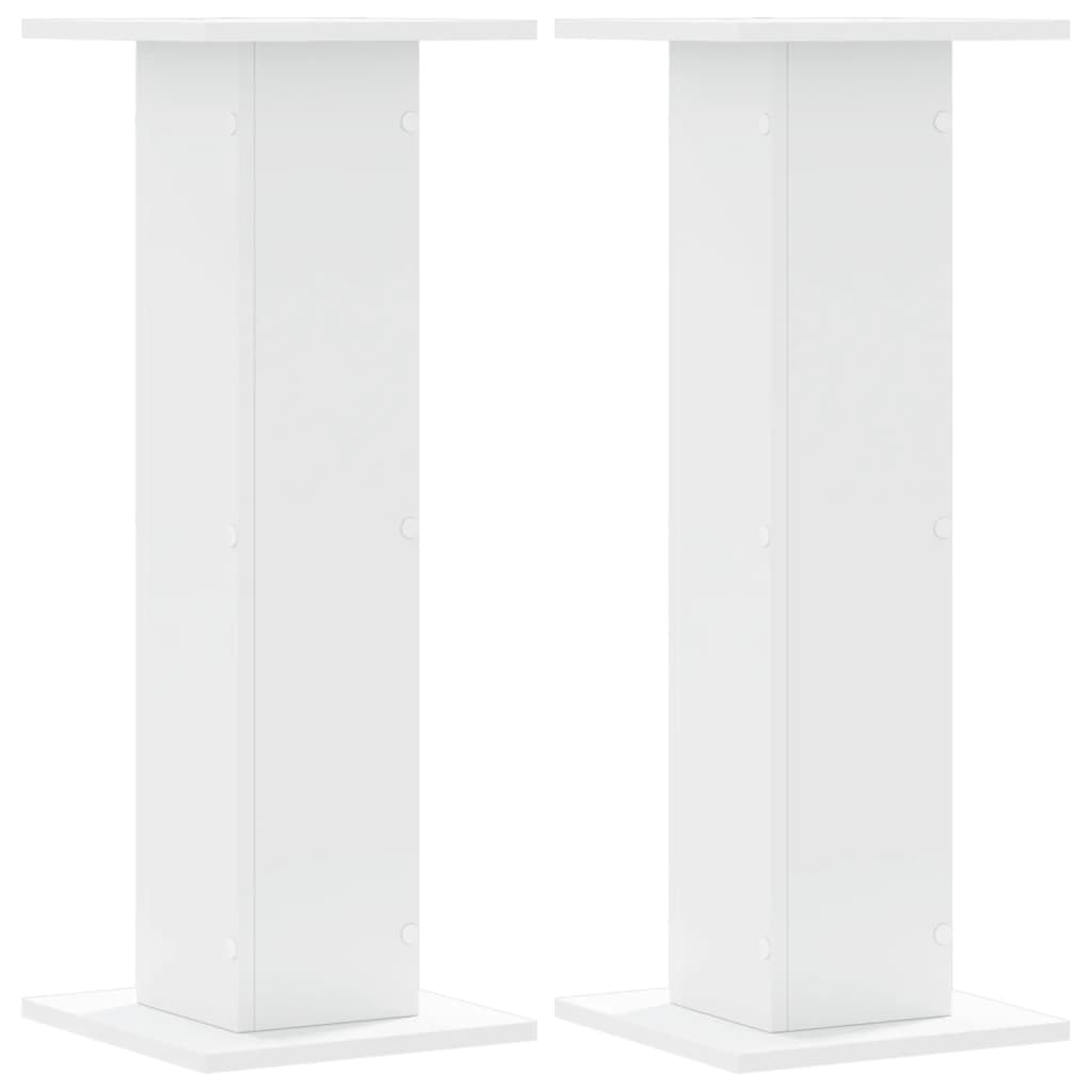 vidaXL Soportes altavoces 2 uds madera 30x30x80 cm Color Gris hormigón,  Gris sonoma,  Blanco y mas