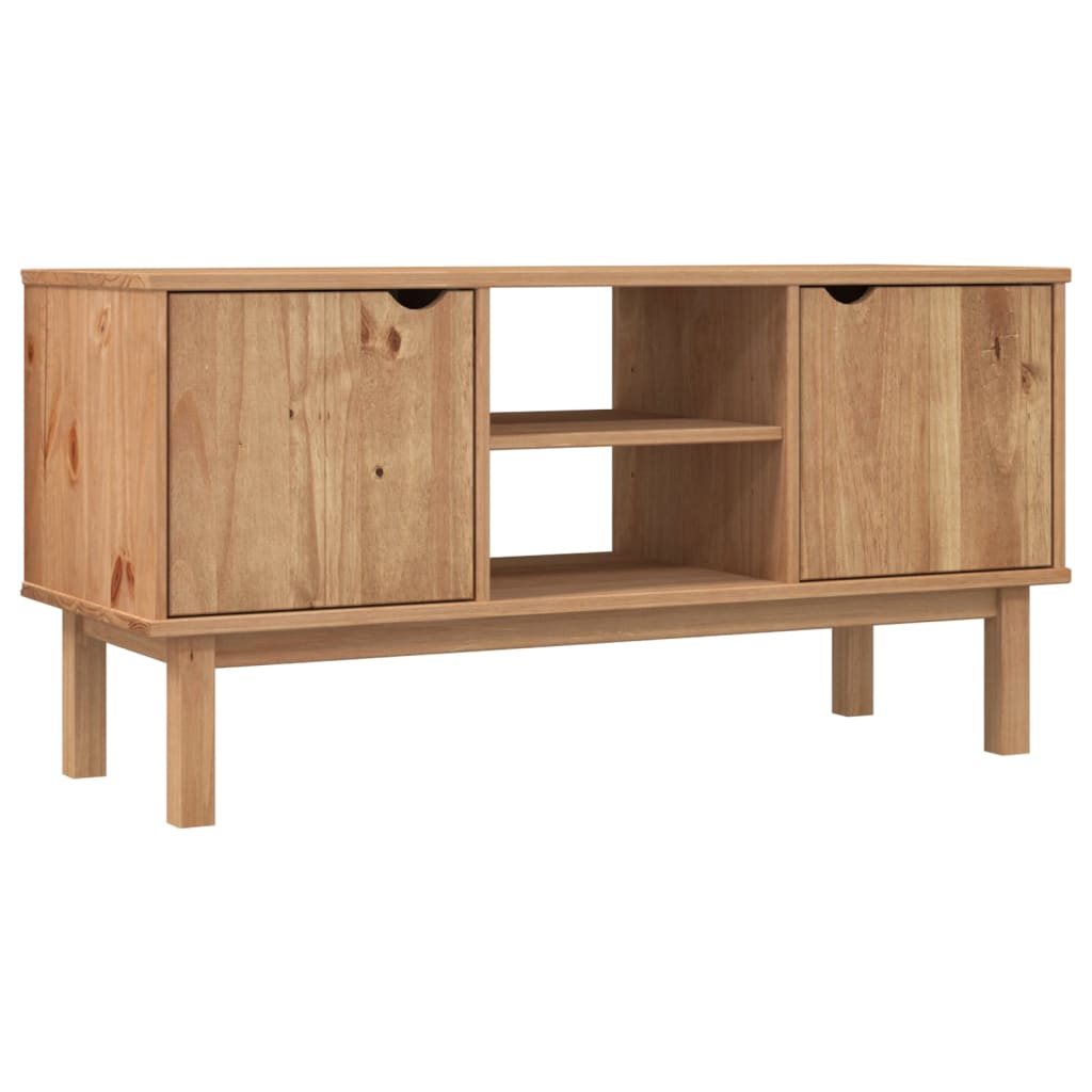 vidaXL Mueble TV OTTA madera maciza pino 113,5x43x57 cm, Mueble de Salon, Mueble TV, Mueble TV salon, Mesa de TV, Mueble tele