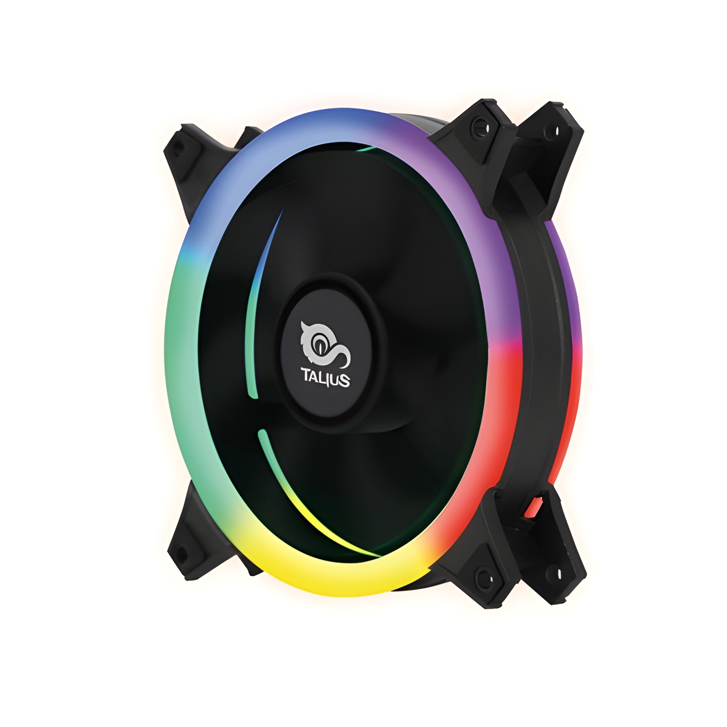 Talius - ventilador fan-04 spectrum rgb - 12cm - doble aro - caja retail
