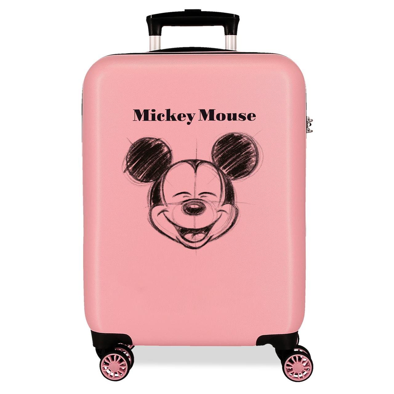 Maleta de cabina Disney Mickey sketch ABS con capacidad de 34L Nude