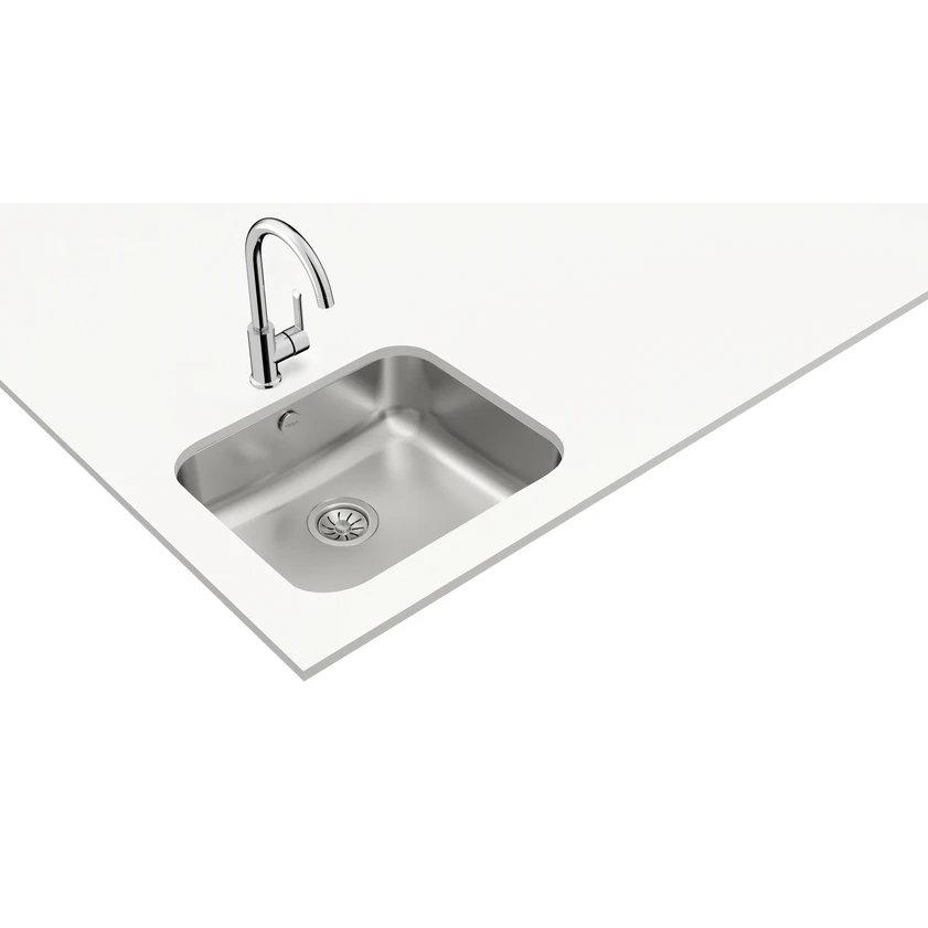Teka - Fregadero bajo encimera rectangular de una cubeta BE 50.40 MAX para cocina, instalación integrada 53 cm ancho