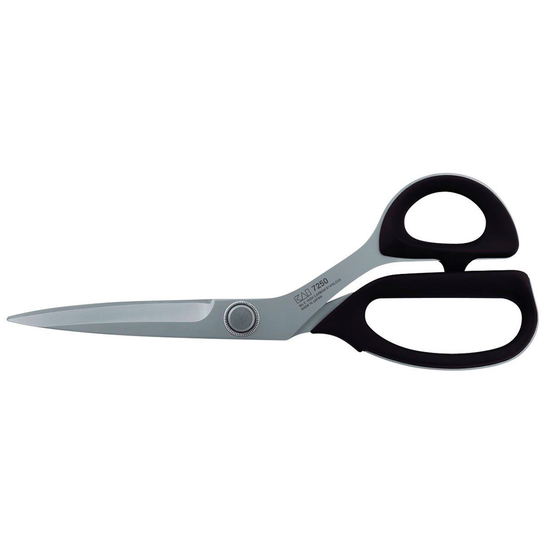 KAI 7250 - Tijeras de sastre de 25 cm. Punta recta y filo recto. Acero al carbono. Diestros.