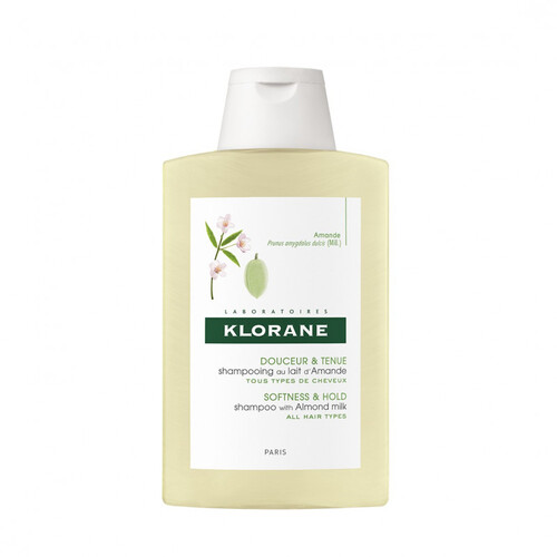 Klorane Champú Leche Almendras 200ml para Cabello con Volumen y Suavidad