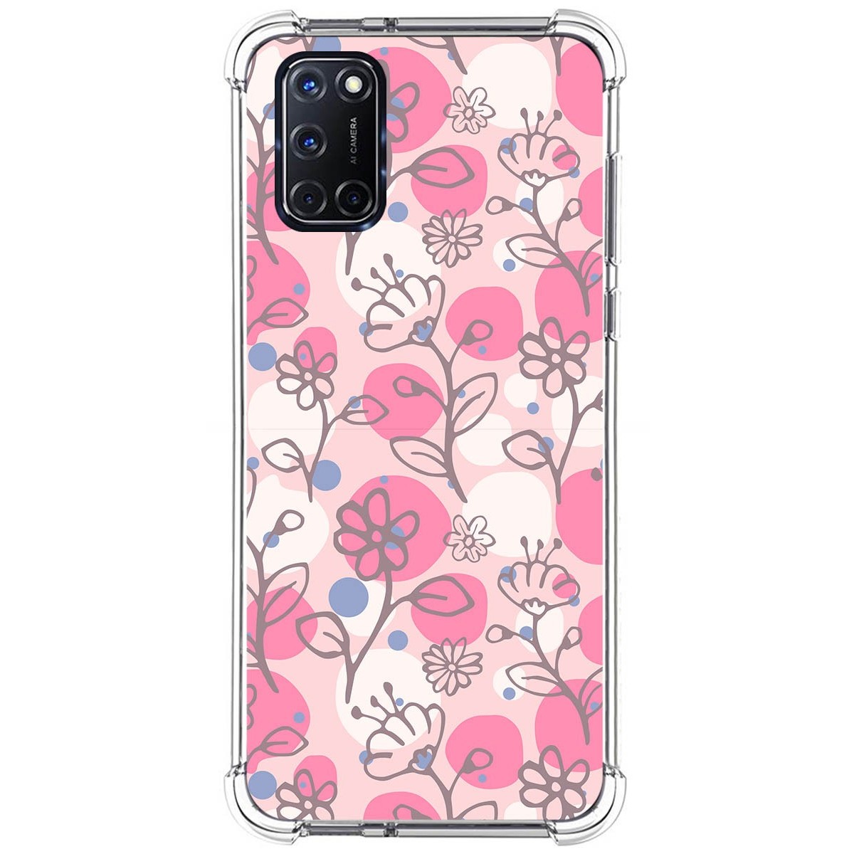 Funda Silicona Antigolpes para Oppo A52 / A72 diseño Flores 07 Dibujos