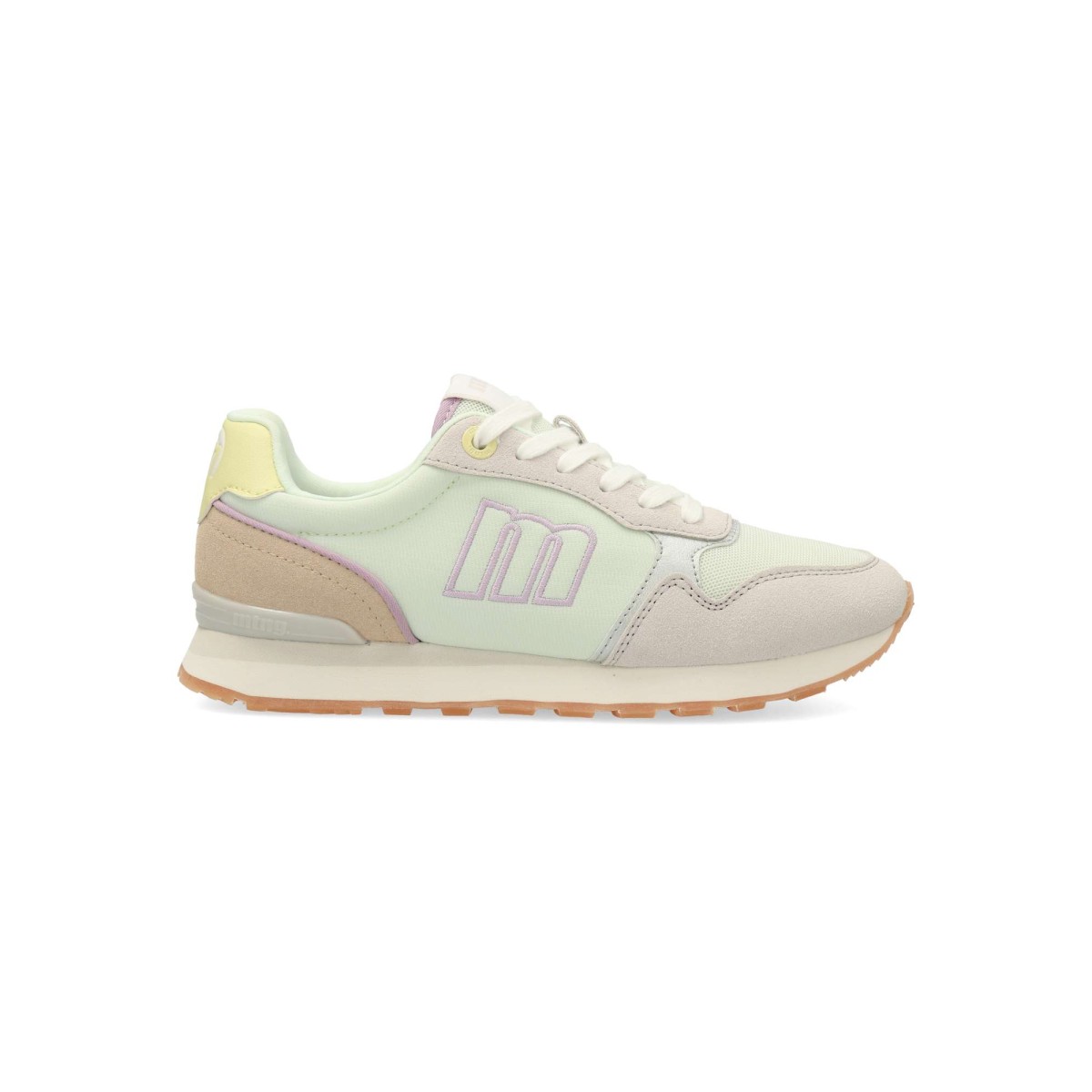 MTNG - Zapatillas deportivas casual mujer Joggo con tecnología Starfit, suela dentada color caramelo y diseño retro running