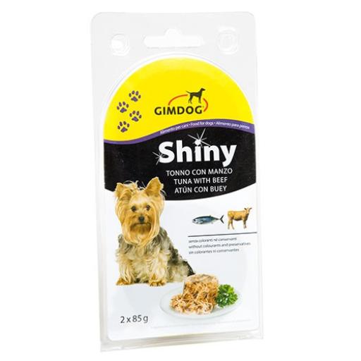Gimdog Shiny Dog atun+buey 2x85gr (Perros , Comida , Comida húmeda) - 85 gr