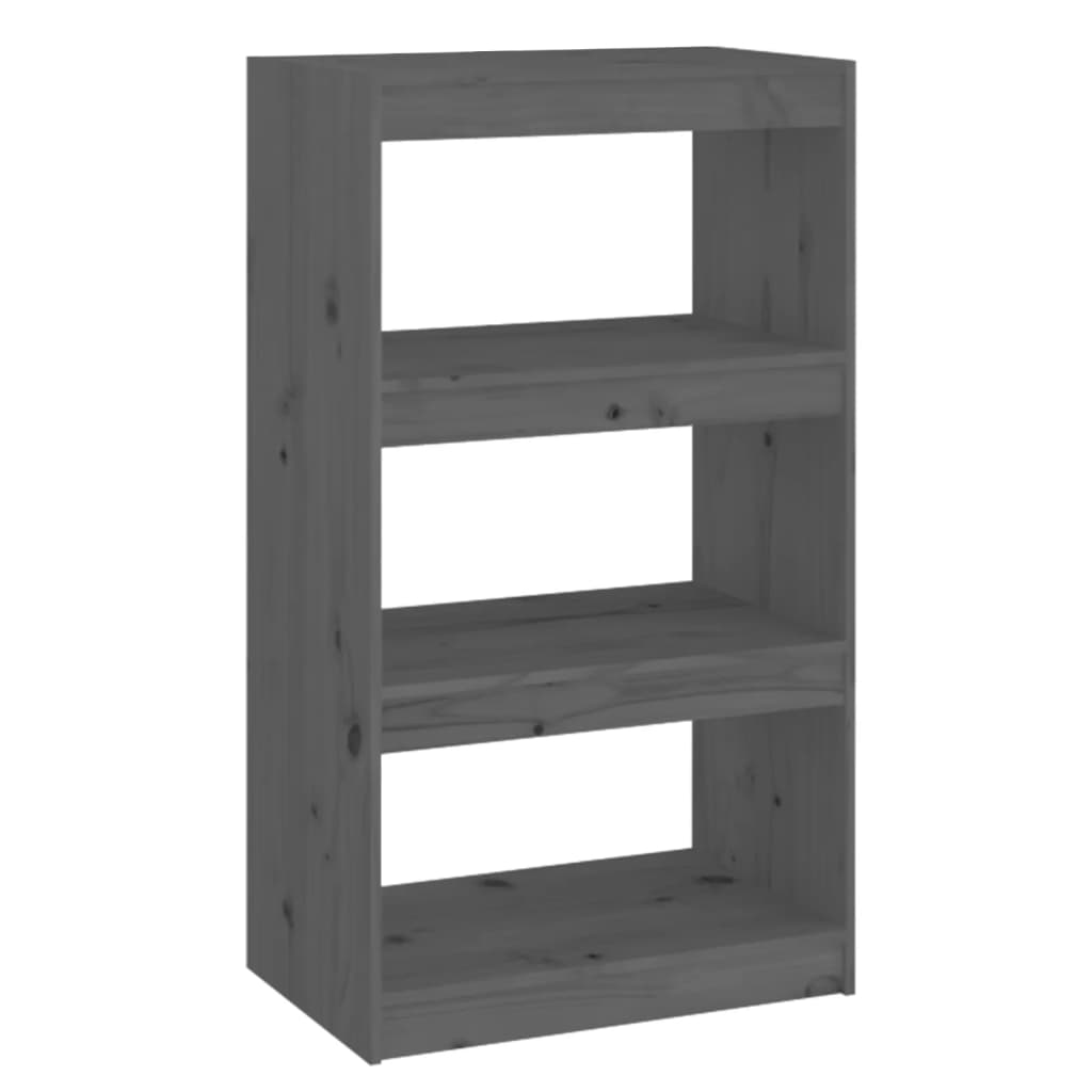 vidaXL Estantería/divisor de espacios madera de pino 60x30x103,5 cm Marrón, Blanco, Gris Mueble Almacenaje Estantería para Oficina, Estudio, Dormitorio Estantería/Librería/ mueble de Almacenamiento