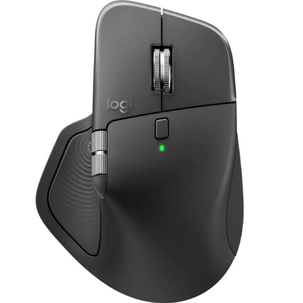 Ratón Ergonómico Inalámbrico Logitech MX Master 4/ Batería recargable/ Hasta 8000 DPI/ Grafito