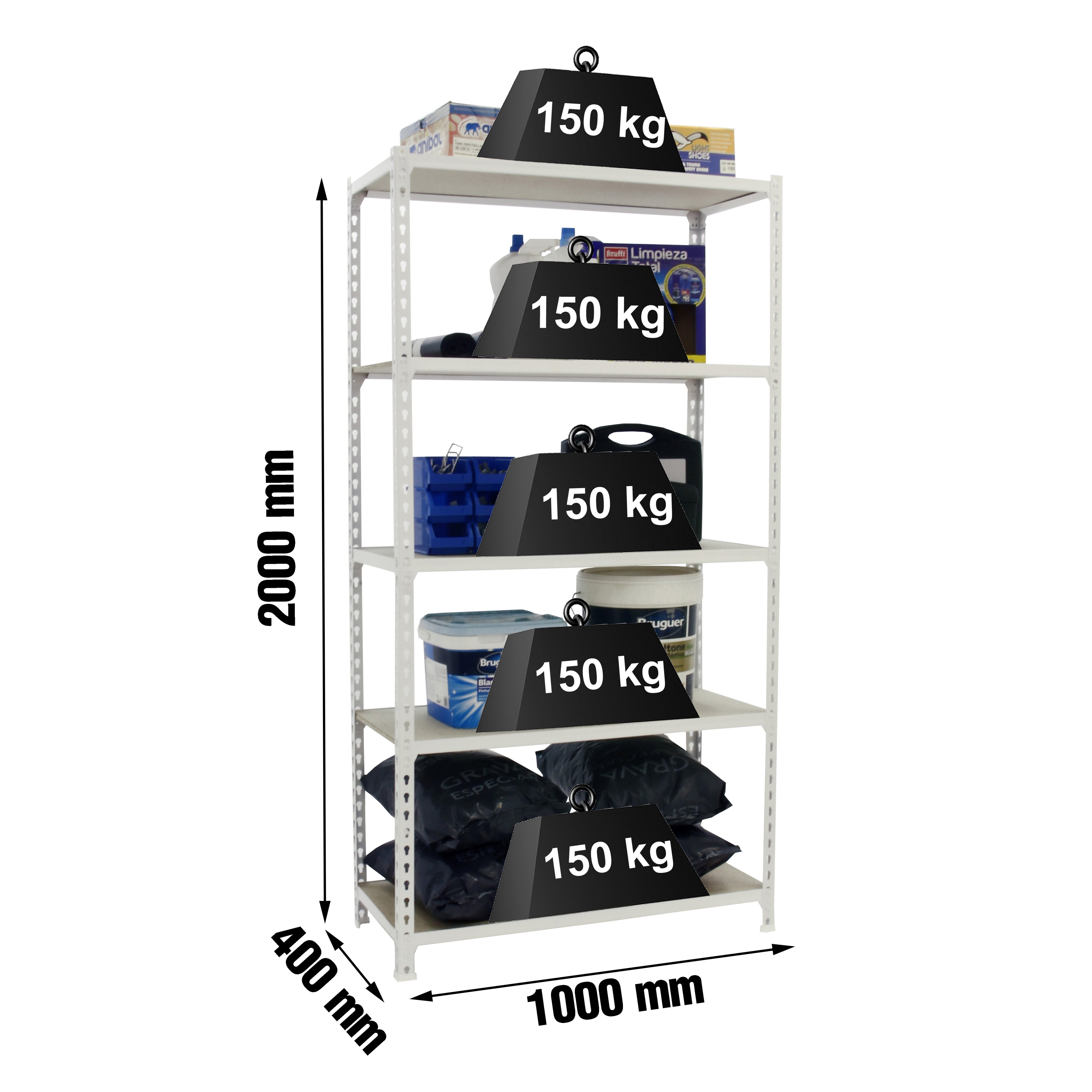 Estantería SIMONRACK SIMONRACK SimonrackMaderclick plus 5/400 blanco/madera