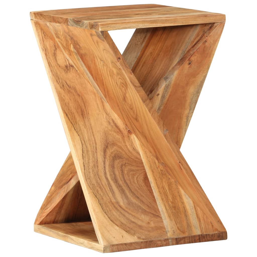 Mesa Auxiliar Vidaxl de Madera Maciza de Mango/acacia/reciclada 35x35x55 Cm