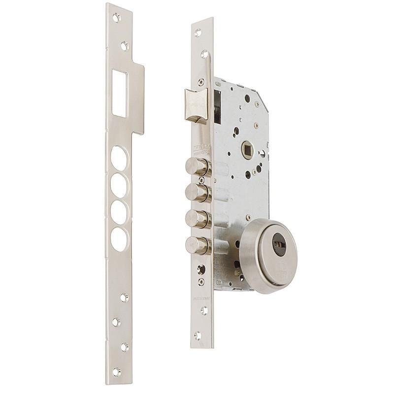 Cerradura emb.bulones tesa r200b566n c/recto, niquel, esc/cerrado