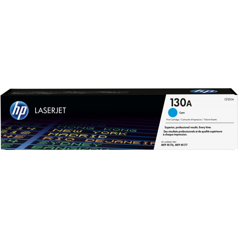HP - Cartucho de tóner original LaserJet 130A cian CF351A