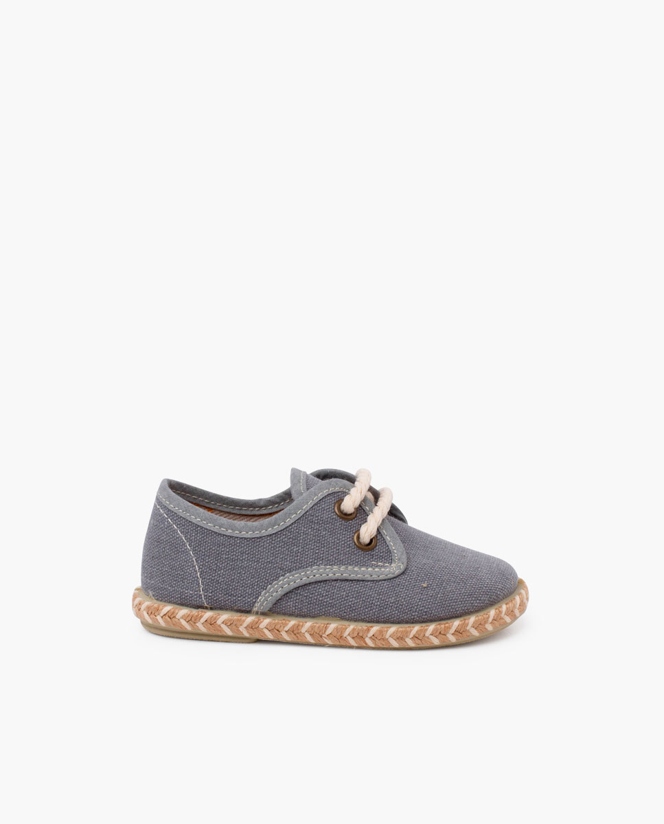 Pisamonas blucher niño lona suela yute bicolor