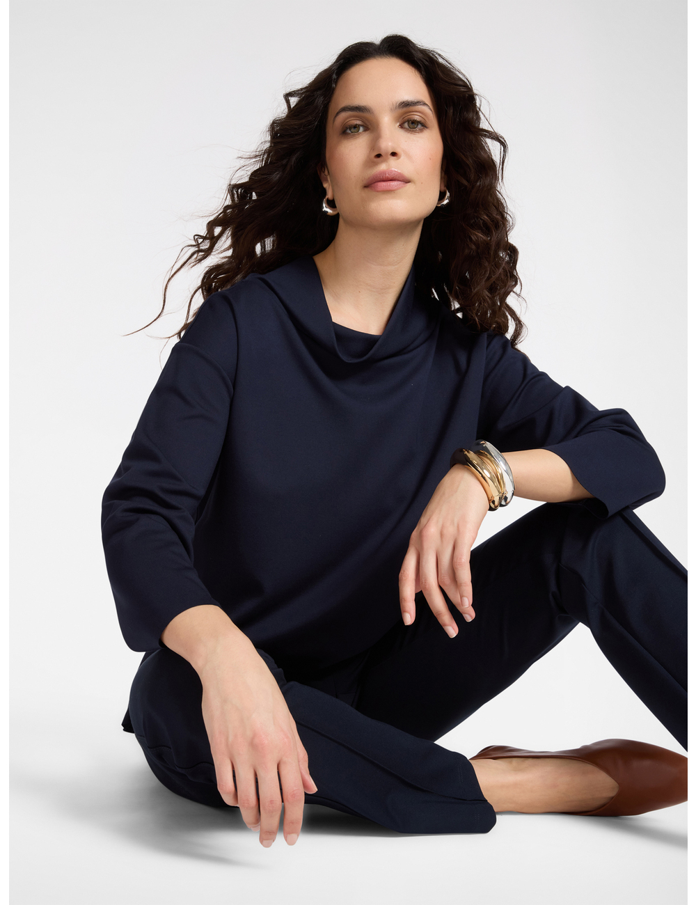 Elena Mirò - Camiseta con cuello suave