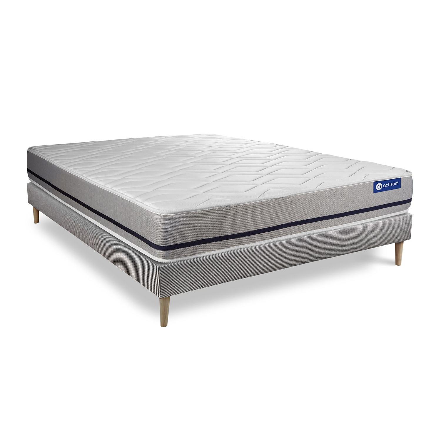 Pack colchón Actimemo soft 150x200cm + Somier, espuma viscoelástica, 3 zonas de confort