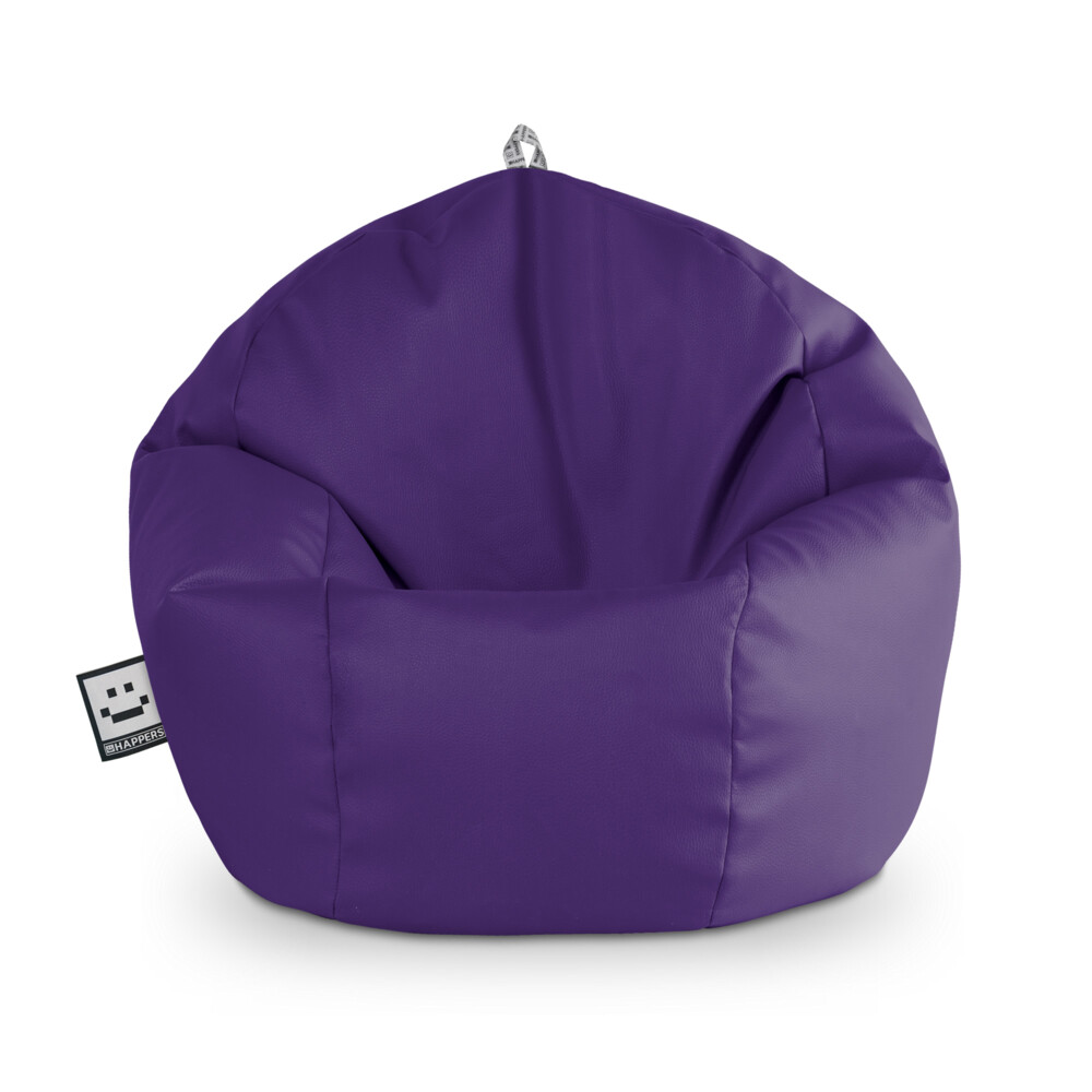 Puff Pelota Polipiel Lila HAPPERS - Cómodo, ligero y resistente. Make it Happers®
