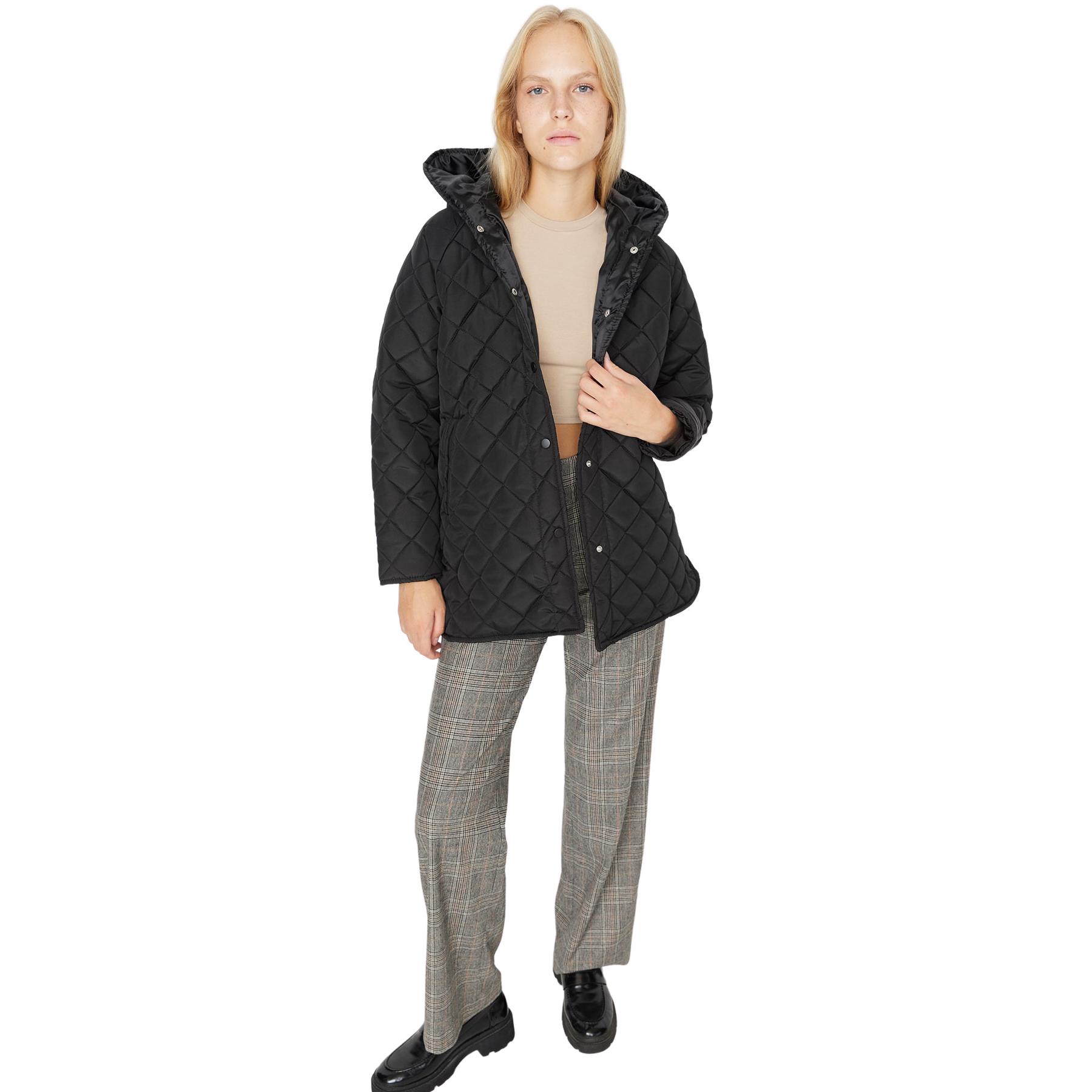 Trendyol Abrigos De - Ropa De Invierno De Moda Femenina Negro Mujer Pequeño