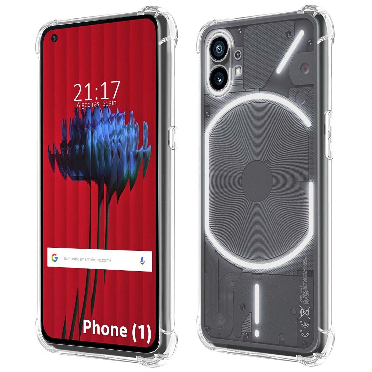 Funda Silicona Antigolpes Transparente para Nothing Phone 1