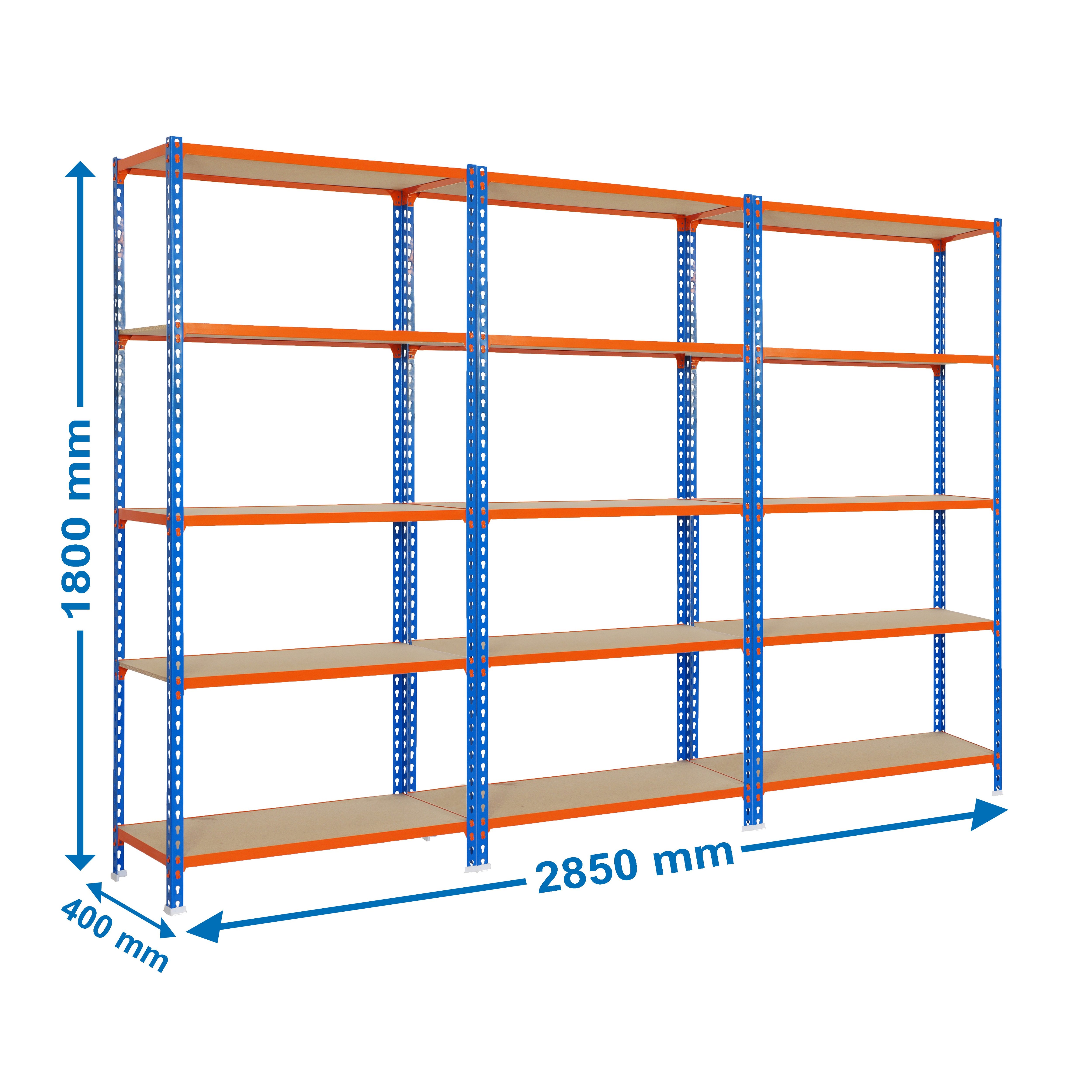 Estantería SIMONRACK SIMONRACK SimonrackPack 3 maderclick 5/400 azul/naranja/madera