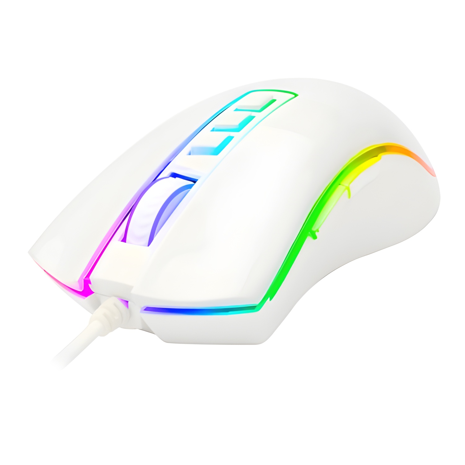 Redragon COBRA Ratón Gaming RGB Blanco - Precisión Ergonómica