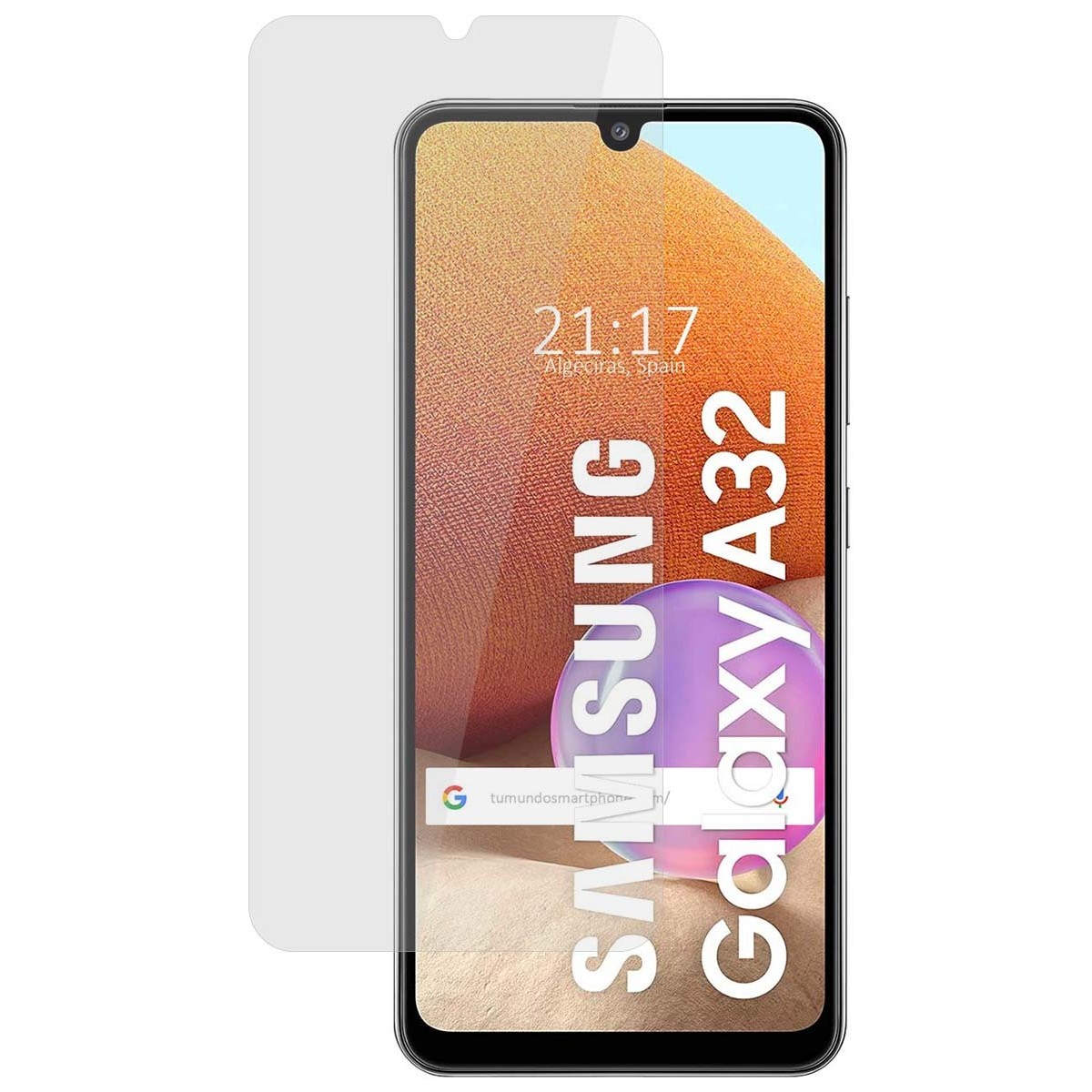Tumundosmartphone Protector Cristal Templado para Samsung Galaxy A32 4G Vidrio