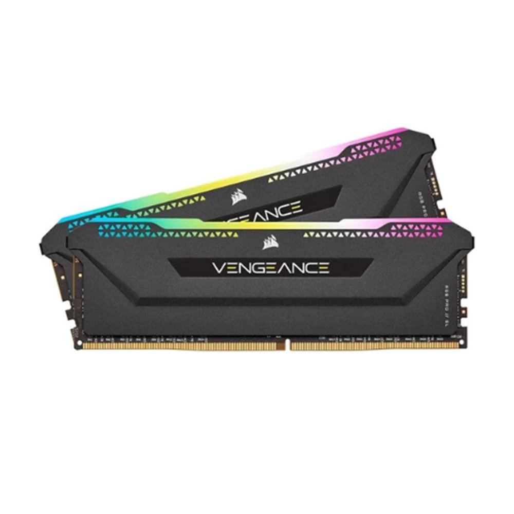 Corsair - Memoria RAM DDR4 Vengeance RGB Pro SL 16 GB (2 x 8 GB) 3200 MHz CL16 para PC gaming y edición, compatible Intel XMP 2.0 y AMD, perfil bajo de 44 mm