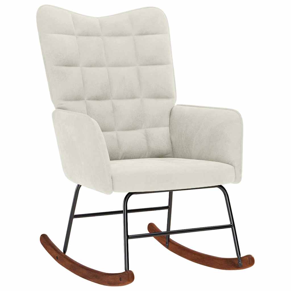 vidaXL Silla mecedora de terciopelo Multicolor