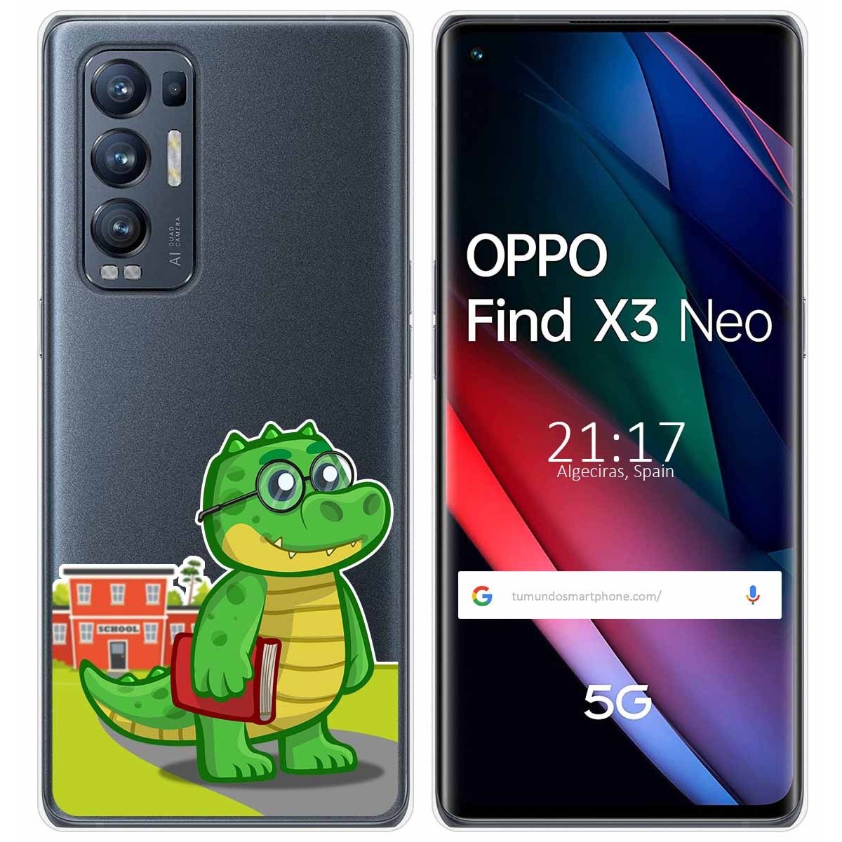 Tumundosmartphone Funda Gel Transparente para Oppo Find X3 Neo 5G diseño Coco Dibujos