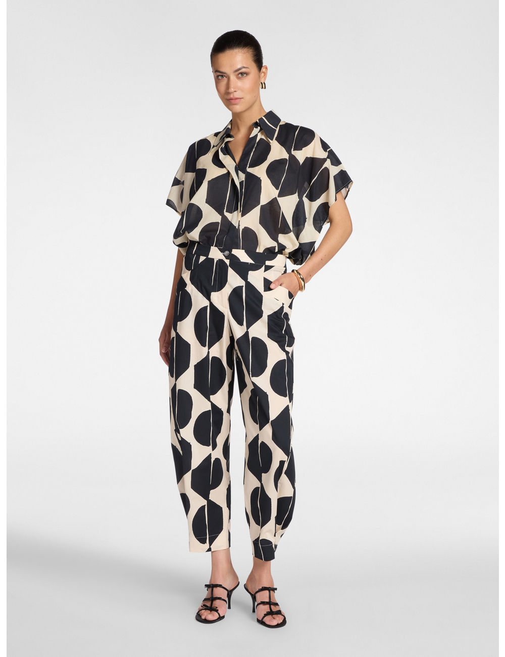 Elena Mirò - Pantalones barrel estampados