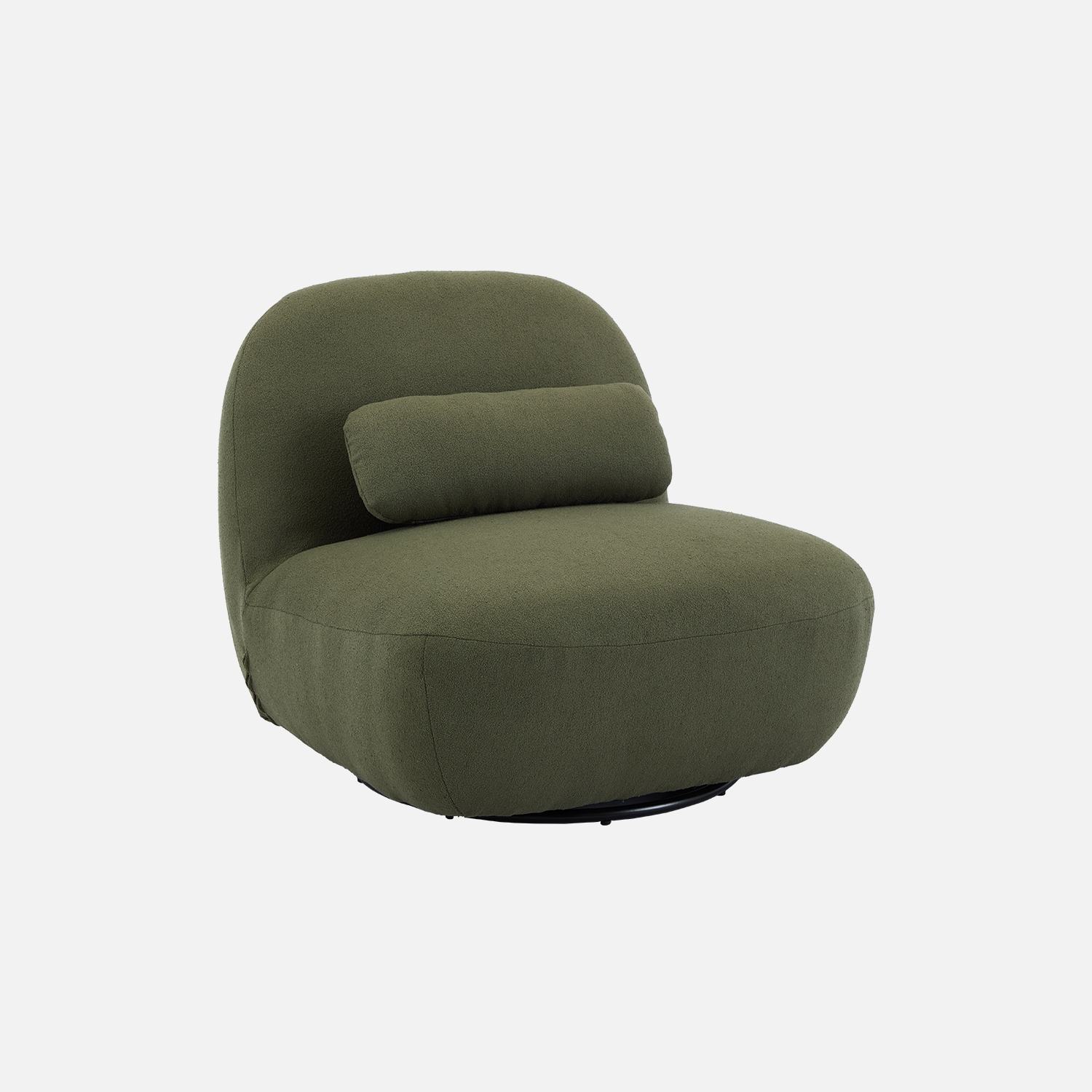 sweeek - Silla giratoria 360° borreguito texturizada , Spino , 85x85x75