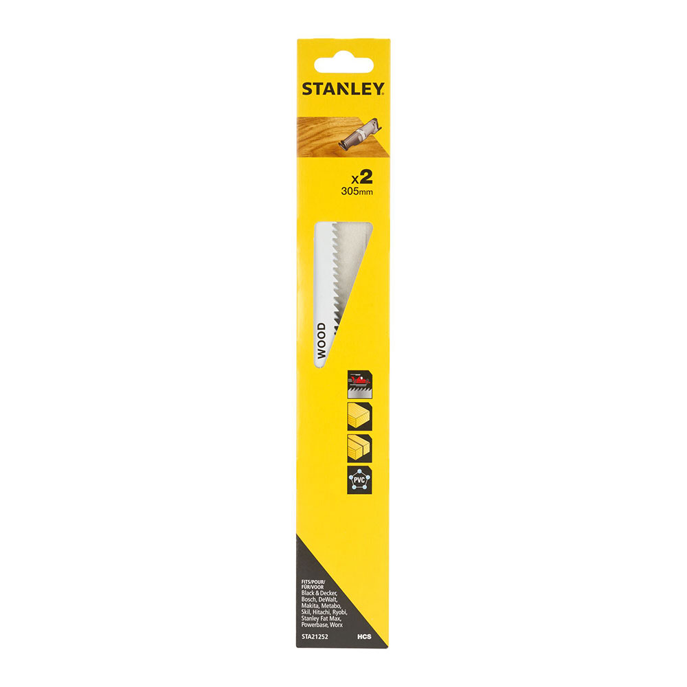 Pack 2 hojas sierra sable 30,5cm corte grueso y recto sta21252-xj stanley